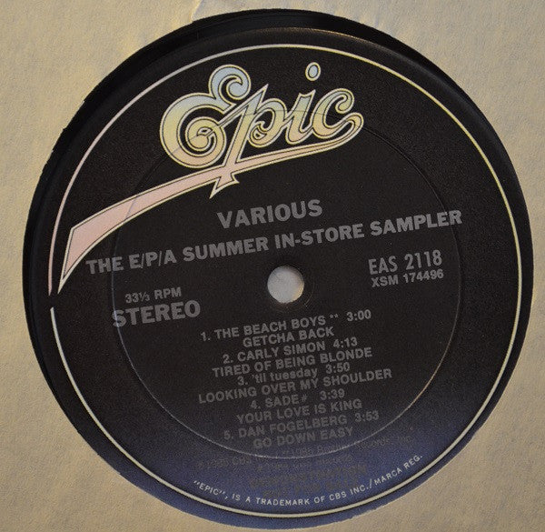 Various : The Long Hit Summer (On Epic, Portrait And The CBS Associated Labels) (LP, Comp, Promo, Smplr)