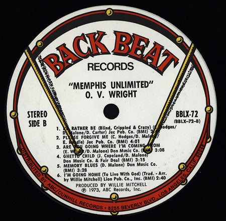 O.V. Wright : Memphis Unlimited (LP, Album, Pit)