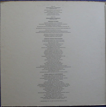 Ornette Coleman : Dancing In Your Head (LP, Album, Duo)