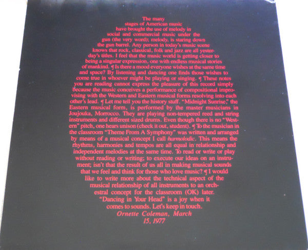Ornette Coleman : Dancing In Your Head (LP, Album, Duo)