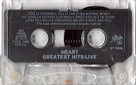 Heart : Greatest Hits/Live (Cass, Comp)