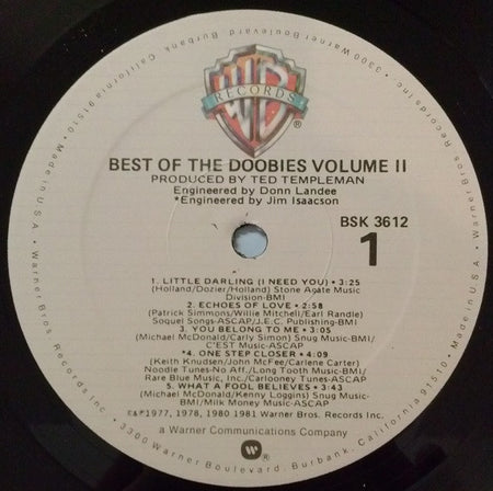 The Doobie Brothers : Best Of The Doobies Volume II (LP, Comp, Spe)