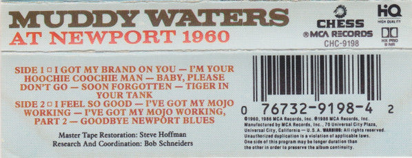 Muddy Waters : Muddy Waters At Newport 1960 (Cass, Album, RE, Dol)