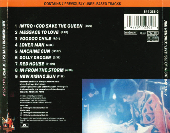 Jimi Hendrix : Live Isle Of Wight '70 (CD, Album)