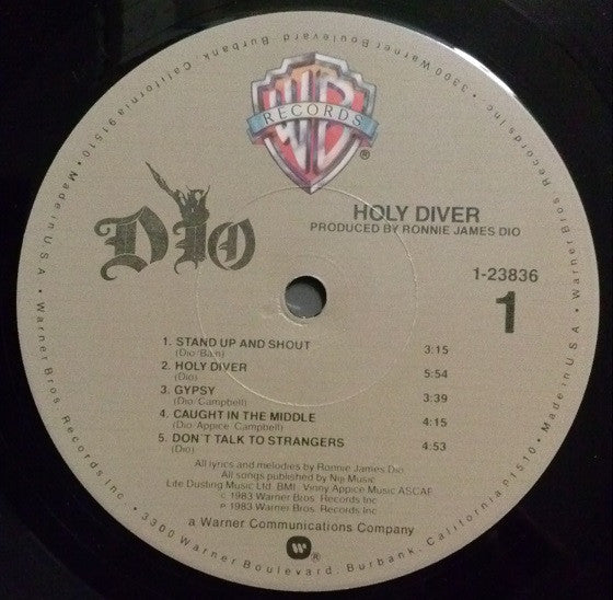Dio (2) : Holy Diver (LP, Album, Jac)
