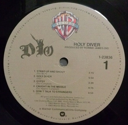 Dio (2) : Holy Diver (LP, Album, Jac)