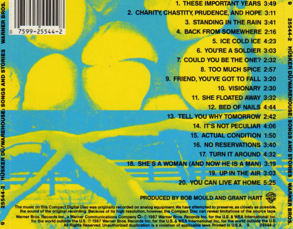 Hüsker Dü : Warehouse: Songs And Stories (CD, Album)