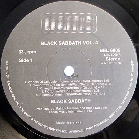 Black Sabbath : Black Sabbath Vol. 4 (LP, Album, RE)