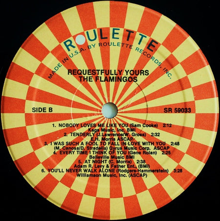 The Flamingos : Requestfully Yours (LP, Album, RE)