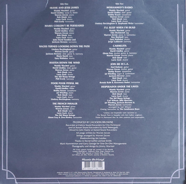 Warren Zevon : Warren Zevon (LP, Album, RE, 180)