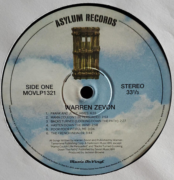 Warren Zevon : Warren Zevon (LP, Album, RE, 180)