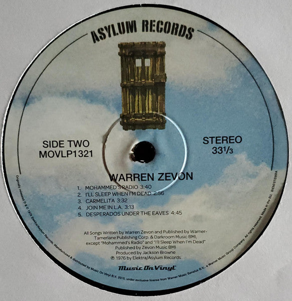 Warren Zevon : Warren Zevon (LP, Album, RE, 180)
