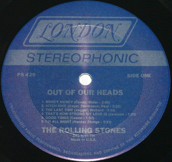 The Rolling Stones : Out Of Our Heads (LP, Album, RP, Ter)