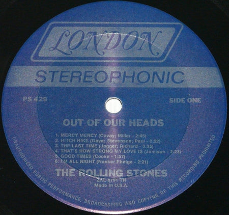 The Rolling Stones : Out Of Our Heads (LP, Album, RP, Ter)