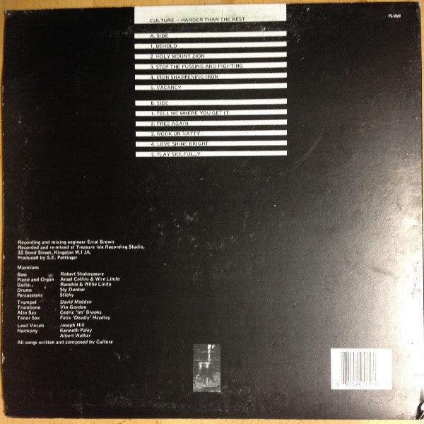 Culture : Harder Than The Rest (LP, Album, RE, mar)