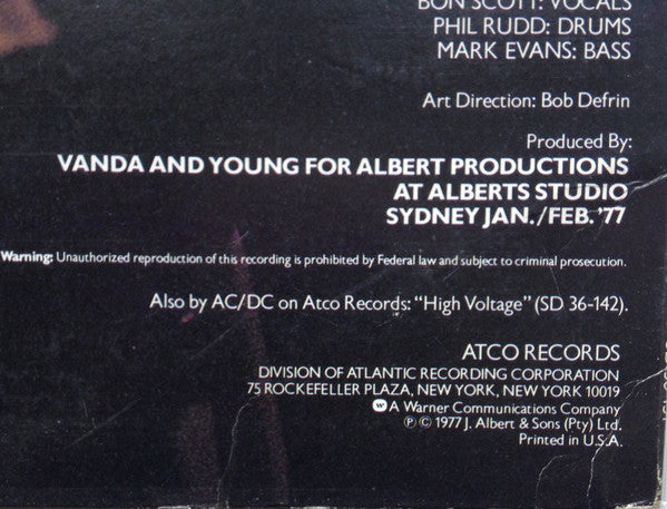 AC/DC : Let There Be Rock (LP, Album, Spe)