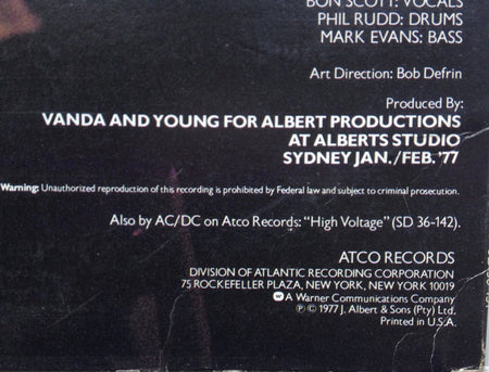 AC/DC : Let There Be Rock (LP, Album, Spe)