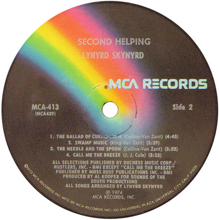 Lynyrd Skynyrd : Second Helping (LP, Album, RP, Pin)