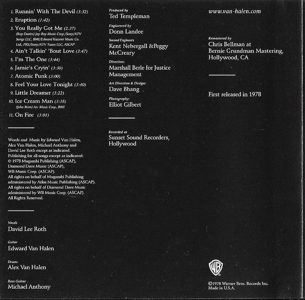 Van Halen : Van Halen (CD, Album, RE, RM)