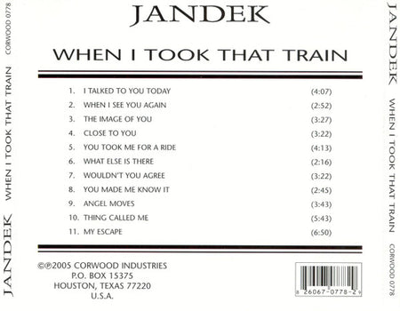 Jandek : When I Took That Train (CD, Album)