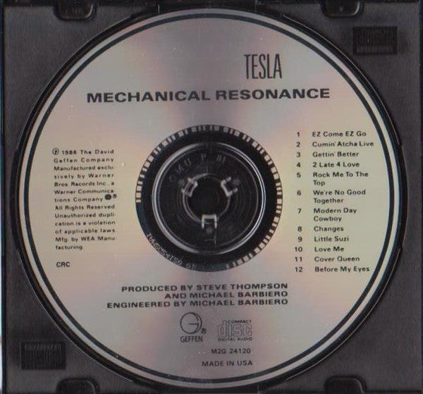 Tesla : Mechanical Resonance (CD, Album, Club, RE, CRC)