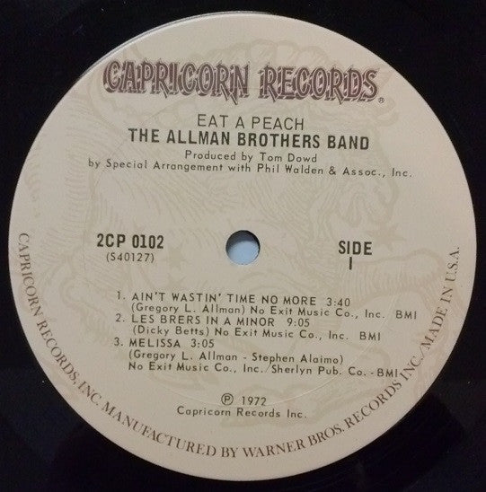 The Allman Brothers Band : Eat A Peach (2xLP, Album, RE, Ter)