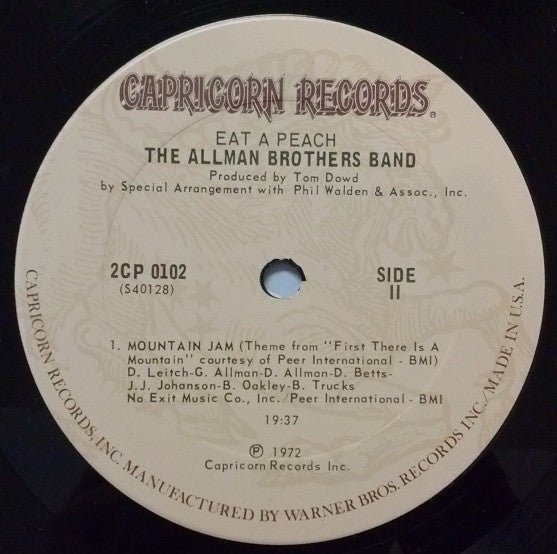 The Allman Brothers Band : Eat A Peach (2xLP, Album, RE, Ter)