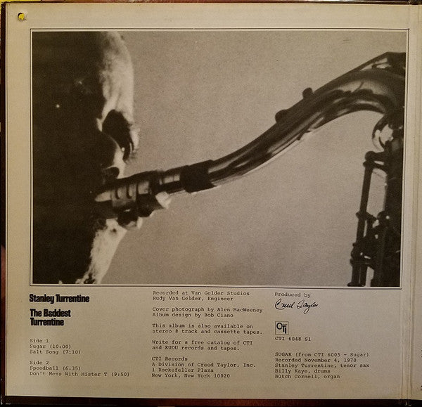 Stanley Turrentine : The Baddest Turrentine (LP, Comp, Promo)