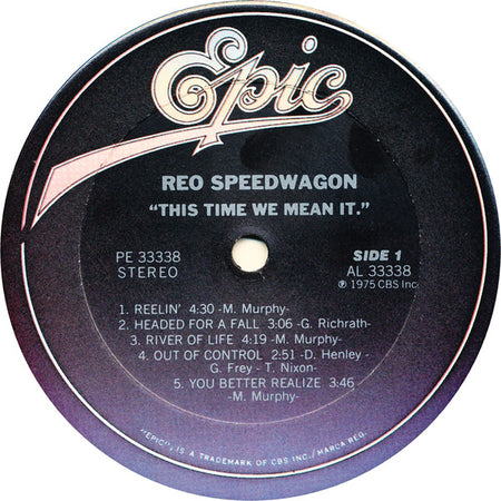 R.E.O. Speedwagon* : This Time We Mean It (LP, Album, RE, Ter)