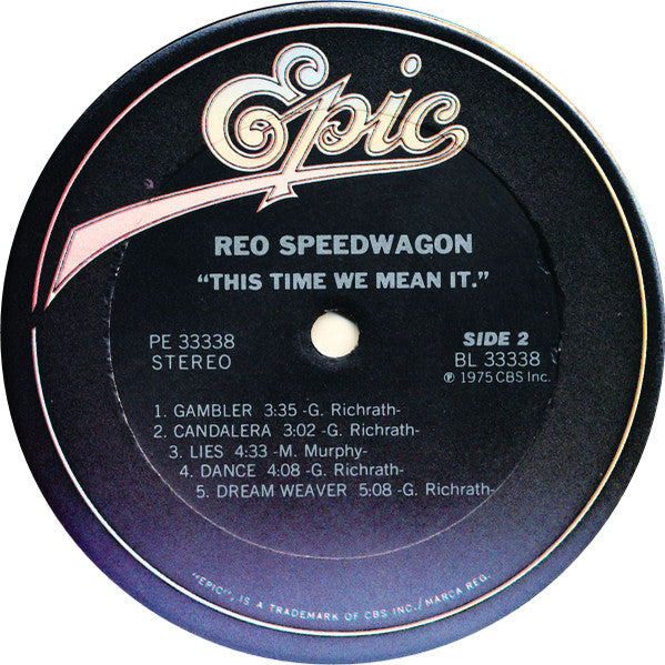 R.E.O. Speedwagon* : This Time We Mean It (LP, Album, RE, Ter)