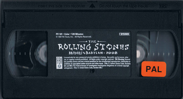 The Rolling Stones : Bridges To Babylon Tour - 1998 (VHS, NTSC)