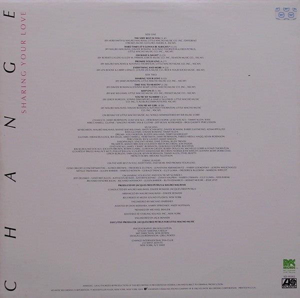 Change : Sharing Your Love (LP, Album, SP-)