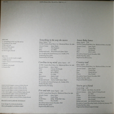 James Taylor (2) : James Taylor's Greatest Hits (LP, Comp, Ter)