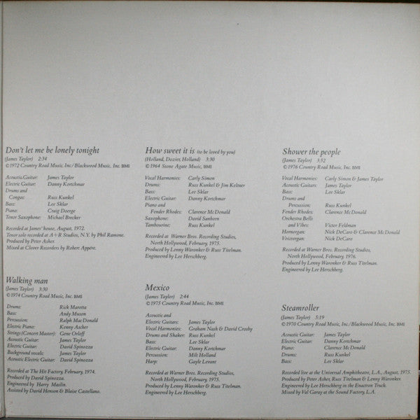 James Taylor (2) : James Taylor's Greatest Hits (LP, Comp, Ter)