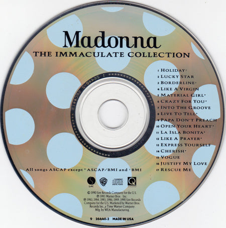 Madonna : The Immaculate Collection (CD, Comp, RE)