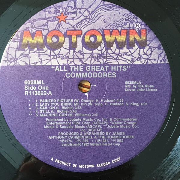 Commodores : All The Great Hits (LP, Comp, Club, RCA)