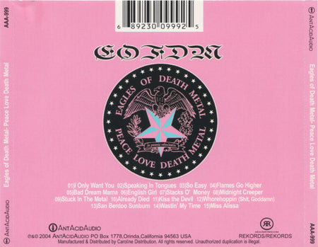 Eagles Of Death Metal : Peace Love Death Metal (CD, Album)