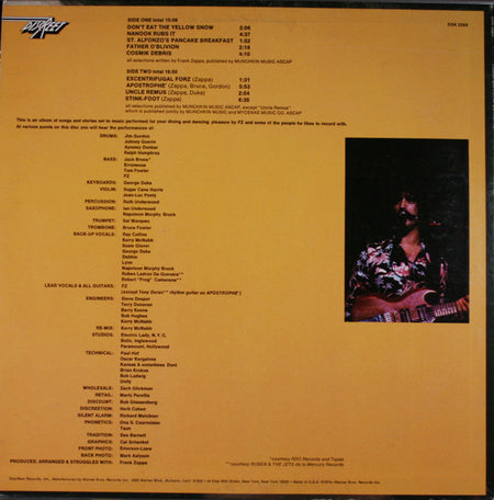 Frank Zappa : Apostrophe (') (LP, Album, RE)