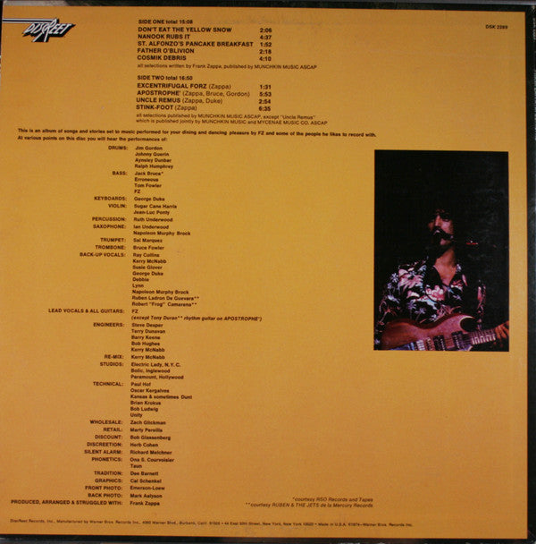 Frank Zappa : Apostrophe (') (LP, Album, RE)