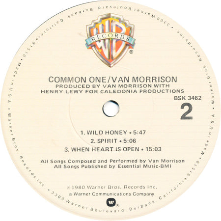 Van Morrison : Common One (LP, Album, Jac)