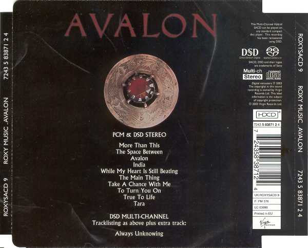 Roxy Music : Avalon (SACD, Hybrid, Multichannel, Album, RE, RM, Sup)