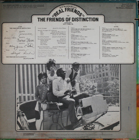 The Friends Of Distinction : Real Friends (LP, Album, Ind)