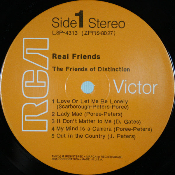 The Friends Of Distinction : Real Friends (LP, Album, Ind)