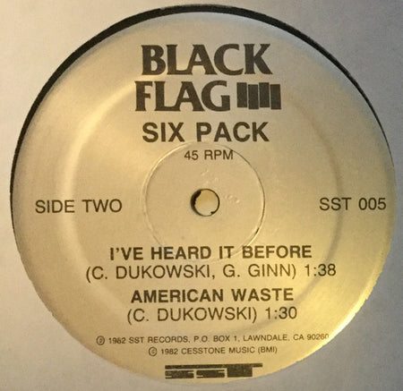 Black Flag : Six Pack (12", RE)
