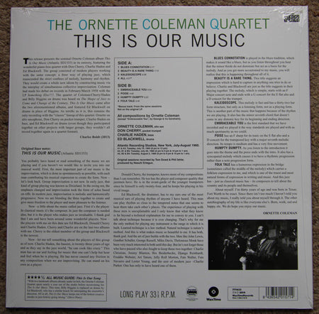The Ornette Coleman Quartet : This Is Our Music (LP, Album, RE, RM, 180)