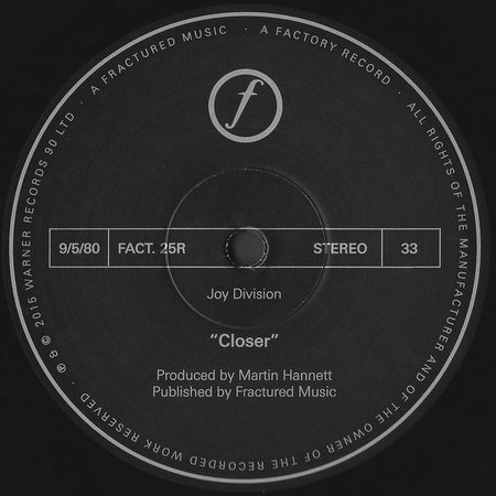 Joy Division : Closer (LP, Album, RE, RM, 180)