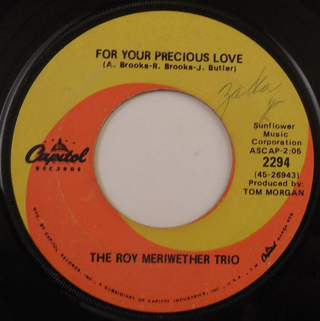 The Roy Meriwether Trio : Cow Cow Boogaloo / For Your Precious Love (7", Single)