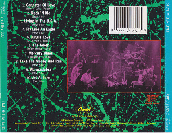 Steve Miller Band : Live! (CD, Album)