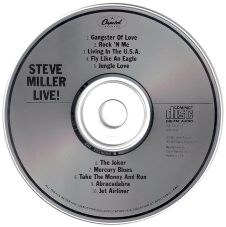 Steve Miller Band : Live! (CD, Album)