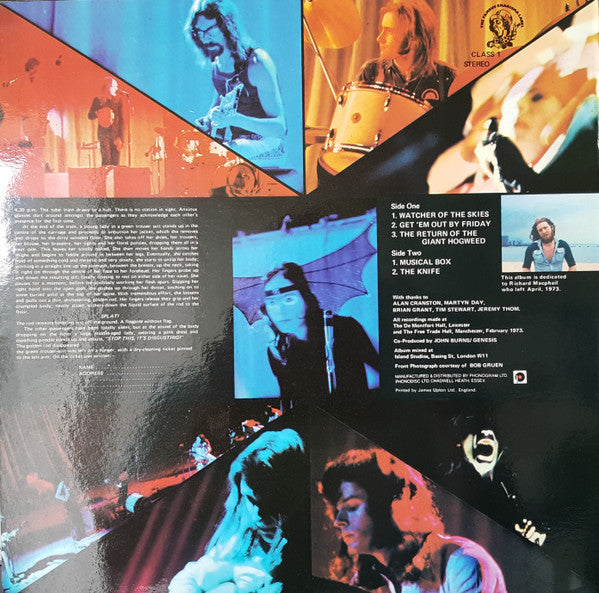 Genesis : Live (LP, Album, RE, Sma)